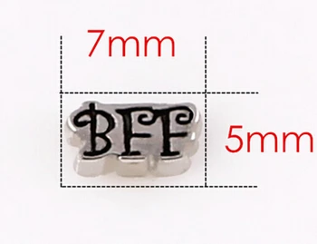 20 шт. /лот, сделай сам, сплав с буквами BFF, Плавающий медальон, подвески для стеклянных магнитных плавающих медальонов с эффектом памяти