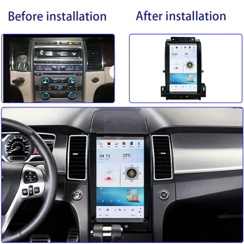 Qualcomm 665 Android 12 8 + 128 Г Для Ford Taurus 2011-2016 Tesla Радио Автомобильный GPS Навигация Авто Мультимедийный Плеер Головное Устройство Carplay