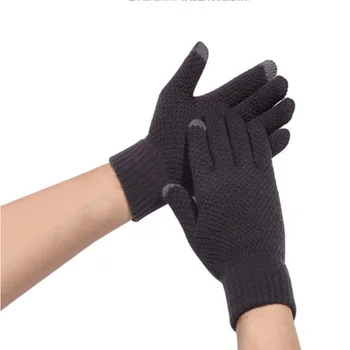 Вязаные перчатки зимние мужские перчатки с сенсорным экраном для пальцев осенне-зимние теплые перчатки Magic gloves для верховой езды на заказ A48