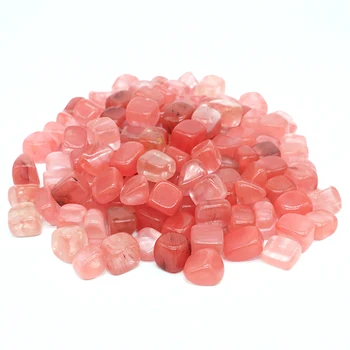 Натуральные целебные кристаллы вишневый кварц, сыпучие нерегулярные счастливые камни, образец минеральной энергии, гравий, украшение для дома, подарок