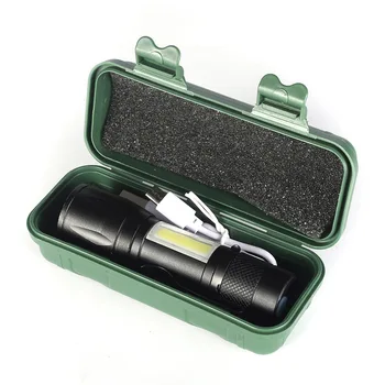 Портативный перезаряжаемый светодиодный фонарик с зумом, встроенный аккумулятор, вспышка, режимы фонарика, фонарь для кемпинга, мини светодиодный фонарик